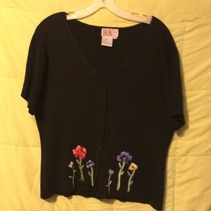 R&K Originals Black Cardigan Sweater